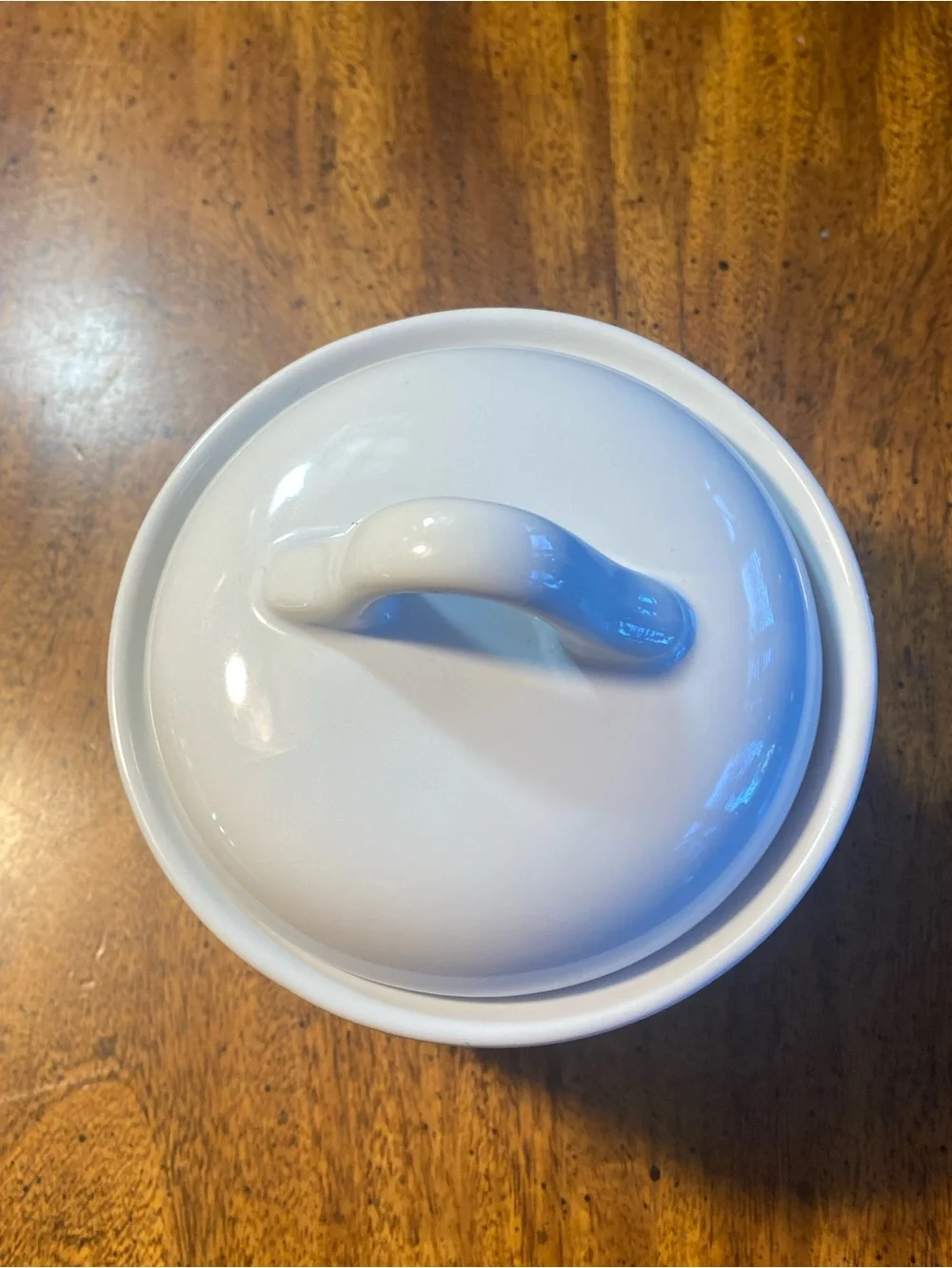Corelle White Swirl Enhancement Covered Sugar Bowl